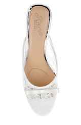 Ivory Satin | Elliot Closed Toe Mules Top