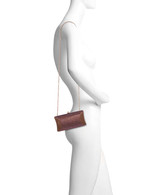 Brown | Nia Crystal Beveled Baguette Minaudiere Form