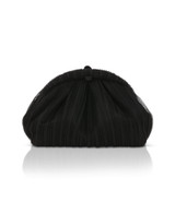 Black | Vale Pleated Tulle and Satin Mini Pouch Clutch Back Black | Vale Pleated Tulle and Satin Mini Pouch Clutch Back
