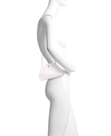 White | Vale Pleated Tulle and Satin Mini Pouch Clutch Form White | Vale Pleated Tulle and Satin Mini Pouch Clutch Form