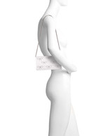 White | Julie Bow Embellished Flap Clutch Form
