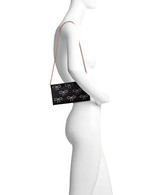 Black | Julie Bow Embellished Flap Clutch Form