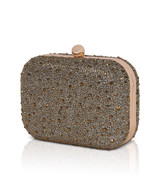 Gold | Celest Crystal Mini Minaudiere Clutch Side Gold | Celest Crystal Mini Minaudiere Clutch Side