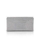 Silver | Jayden Crystal Mini Envelope Clutch Back
