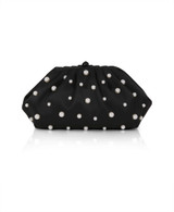 Black | Margot Dotted Beads Pleated Pouch Clutch Back Black | Margot Dotted Beads Pleated Pouch Clutch Back