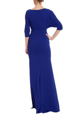 Cobalt | Cobalt Blue Cowl Neck Formal Column Gown Back Cobalt | Cobalt Blue Cowl Neck Formal Column Gown Back