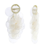 Gold | Shell Chandelier Earrings Front Gold | Shell Chandelier Earrings Front