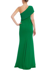 Emerald | Draped One-Shoulder Column Gown Back