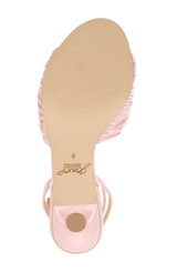 Pale Pink | Ibis Pleated Ankle Strap Sandal Sole
