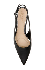 Black Satin | Ilana Slingback Pump Top