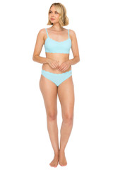 Sky Blue | Yummy Baby Rib Scallop Brief Front