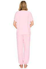 Rose | Luxe Rib Modal Blend Dolman Sleeve Jogger Set Back