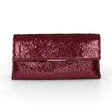 Bordeaux | Angel Soft Envelope Clutch Front