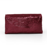 Bordeaux | Angel Soft Envelope Clutch Back