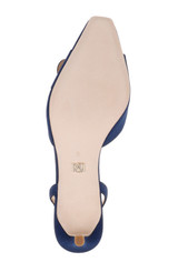 Navy Crepe | Odesza Ankle Strap Pump Sole