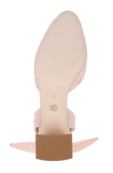 Blush Fabric | Ofelia Ruched Ankle-Wrap Block Heel Sole