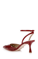 Red Patent | Omelia Ankle Strap Pump Back Side