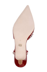 Red Patent | Omelia Ankle Strap Pump Sole