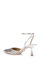 Silver Metallic | Omelia Ankle Strap Pump Back Side