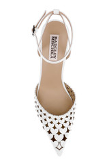 White Patent | Omelia Ankle Strap Pump Top