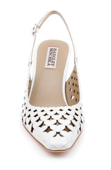 White Patent | Onna Leather Slingback Pump Front