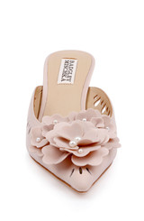 Pink | Oriana Mid Heel Mule Front