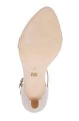 White Glitter | Valencia Ankle Strap Sandals Sole