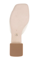 Cream | Oahu Low Block Slide Sandal Sole