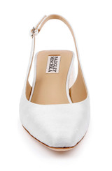 Ivory Silk | Oaklee Slingback Pointed Toe Pump Front