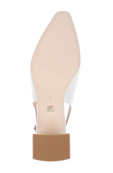 Ivory Silk | Oaklee Slingback Pointed Toe Pump Sole