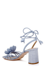 Aqua Suede | Wallflower Ankle Tie Sandal Back Side