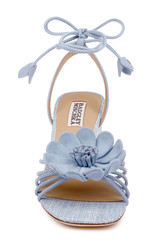 Aqua Suede | Wallflower Ankle Tie Sandal Front