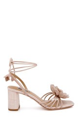 Nude Suede | Wallflower Ankle Tie Sandal Side