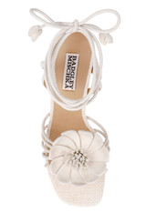 Cream Suede | Wanette Lace Up Platform Sandal Top