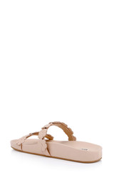 Nude Leather | Waterbury Flower Slide Sandal Back Side