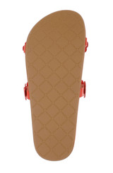 Red Leather | Waterbury Flower Slide Sandal Sole