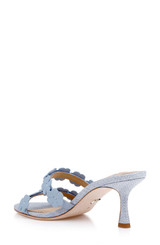 Aqua Leather | Watertown Mid Heel Sandal Back Side