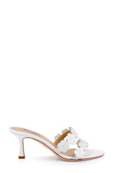 White Leather | Watertown Mid Heel Sandal Side