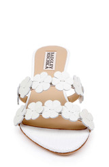 White Leather | Watertown Mid Heel Sandal Front