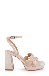 Nude Leather | Waverly Block Heel Platform Sandal Side