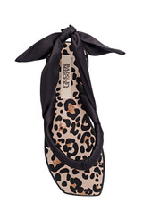 Black Leopard | Wrenna Slingback Thong Sandal Top