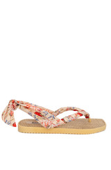 Natural Multi | Wrenna Slingback Thong Sandal Side
