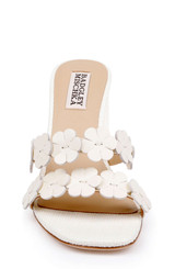 Cream Leather | Webster Block Heel Sandals Front
