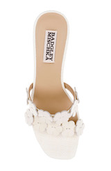 Cream Leather | Webster Block Heel Sandals Top