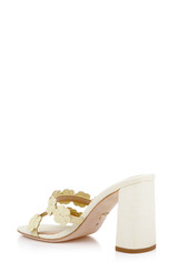 Lime Leather | Webster Block Heel Sandals Back Side