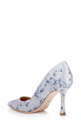Light Blue | Wonder Floral Pointed Toe Pump Back Side