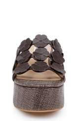 Brown Leather | Wendall Platform Slide Sandal Front