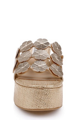Gold Metallic | Wendall Platform Slide Sandal Front