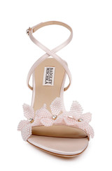 Champagne Satin | Whitney Ankle Strap Sandal Front