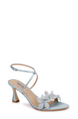 Mist Blue Satin | Whitney Ankle Strap Sandal Front Side